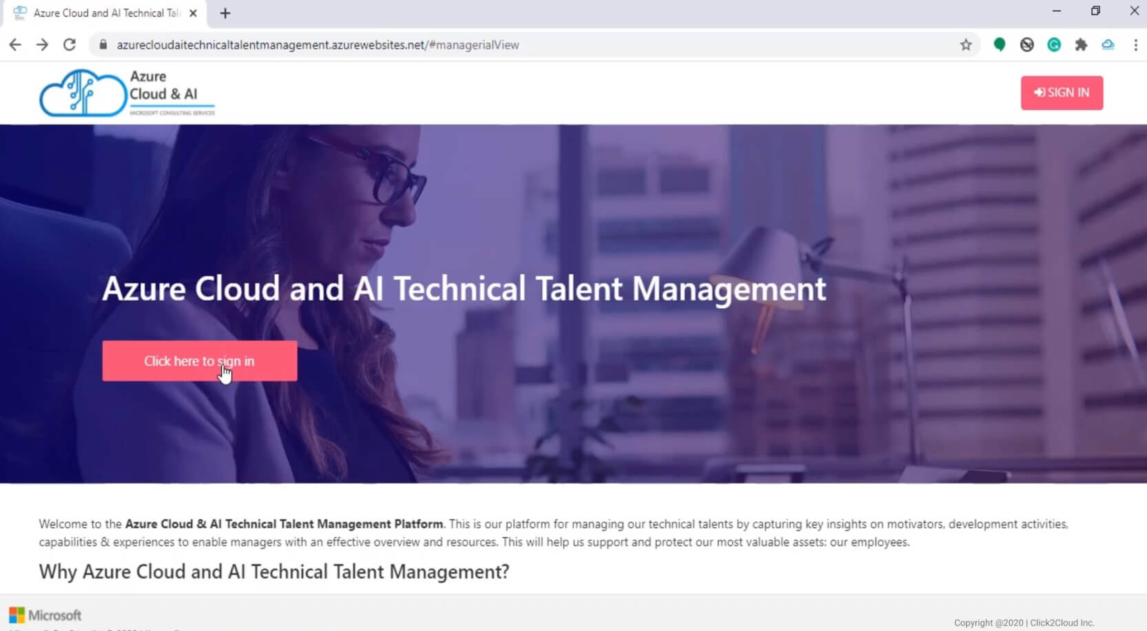 Azure Cloud AI Technical Talent Management Platform-Click2Cloud Azure Cloud AI Technical Talent Management Platform-Click2Cloud
